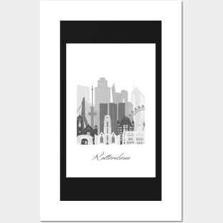 Rotterdam, Netherlands map skyline - 05 style Posters and Art